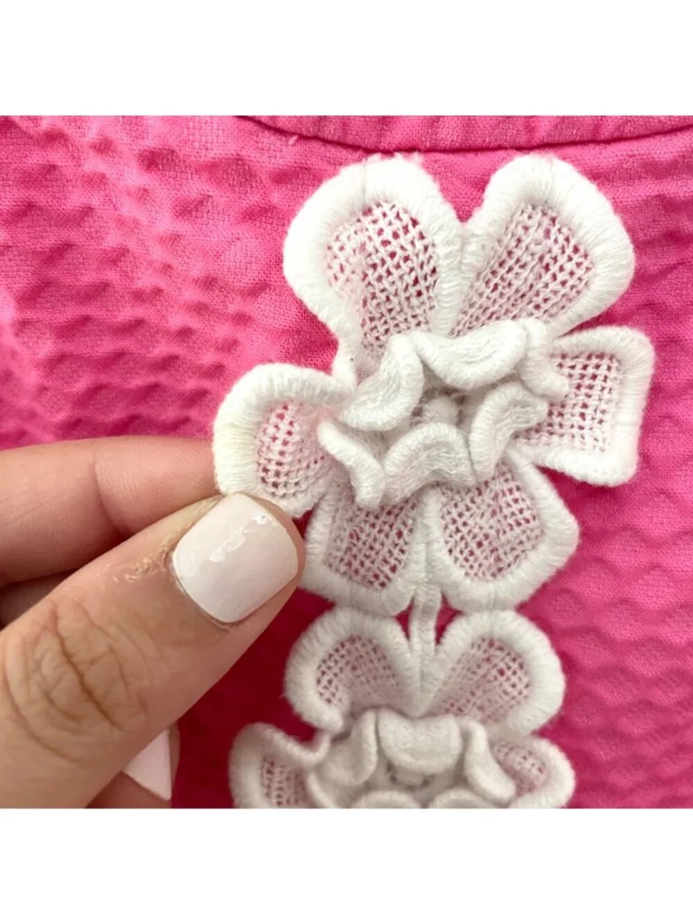 Lilly Pulitzer Shift Dress Girls 6 Lace Crochet Flower Preppy Resort Tropical